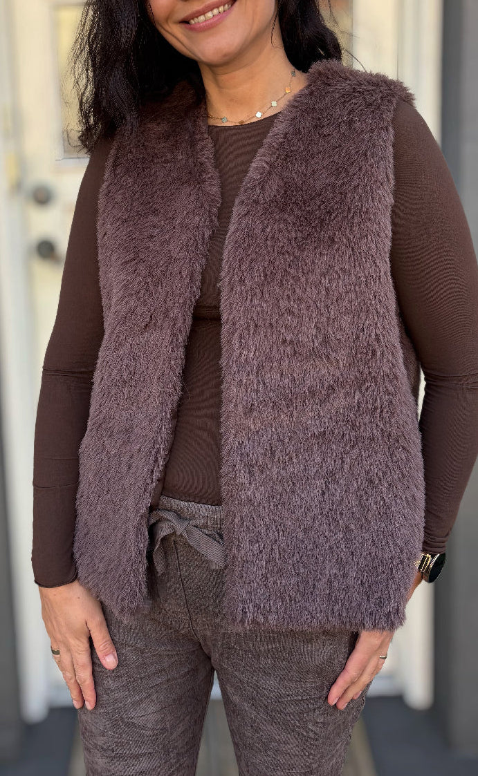 Marta Du Chateau Vest - Arlette - Marrone