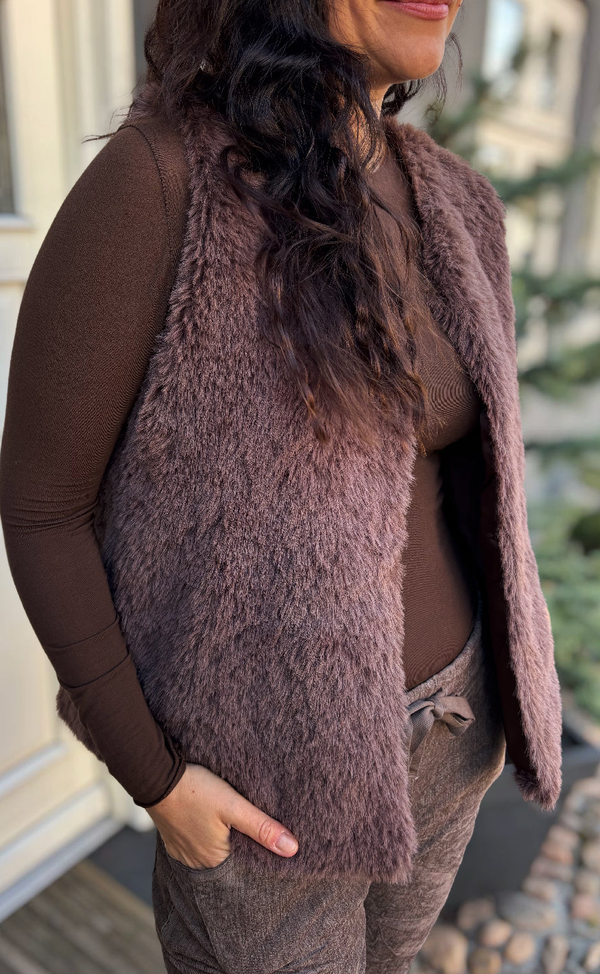 Marta Du Chateau Vest - Arlette - Marrone