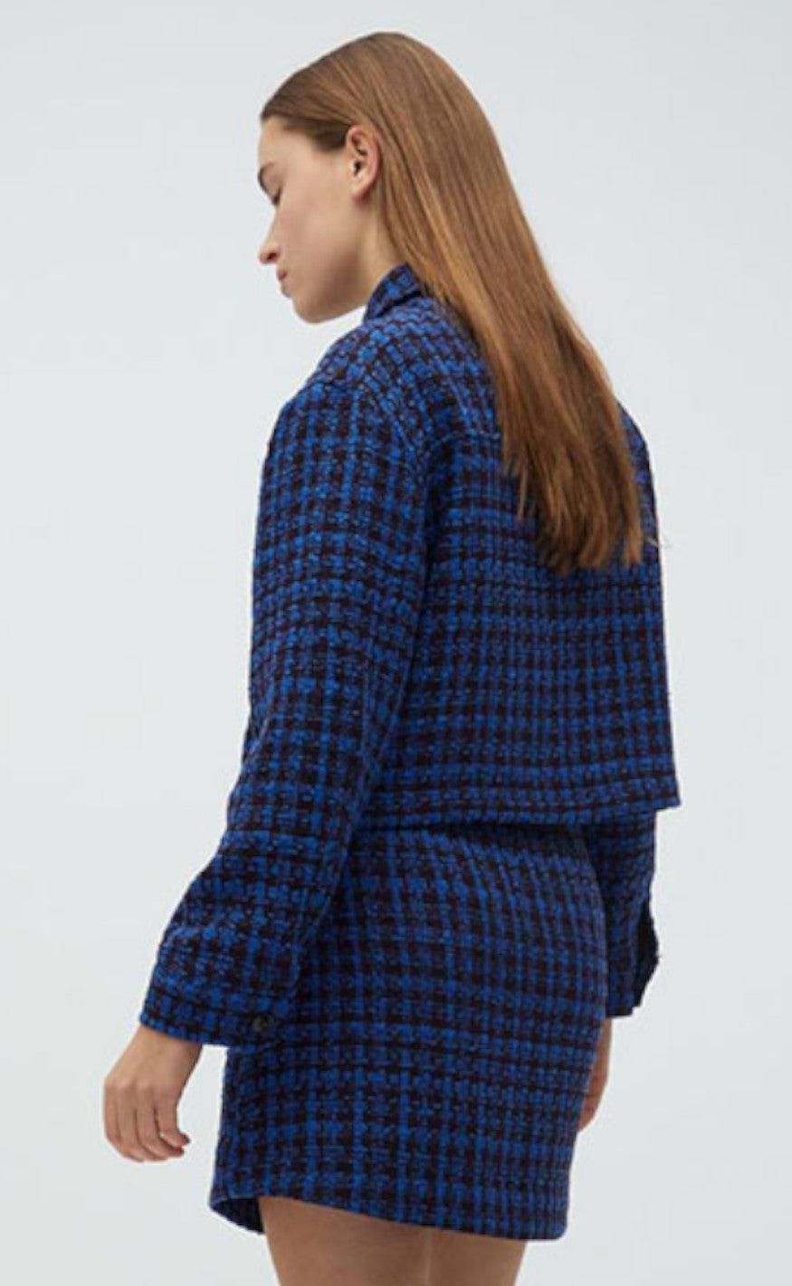MbyM Blazer - Vivika-M - Blue Houndstooth