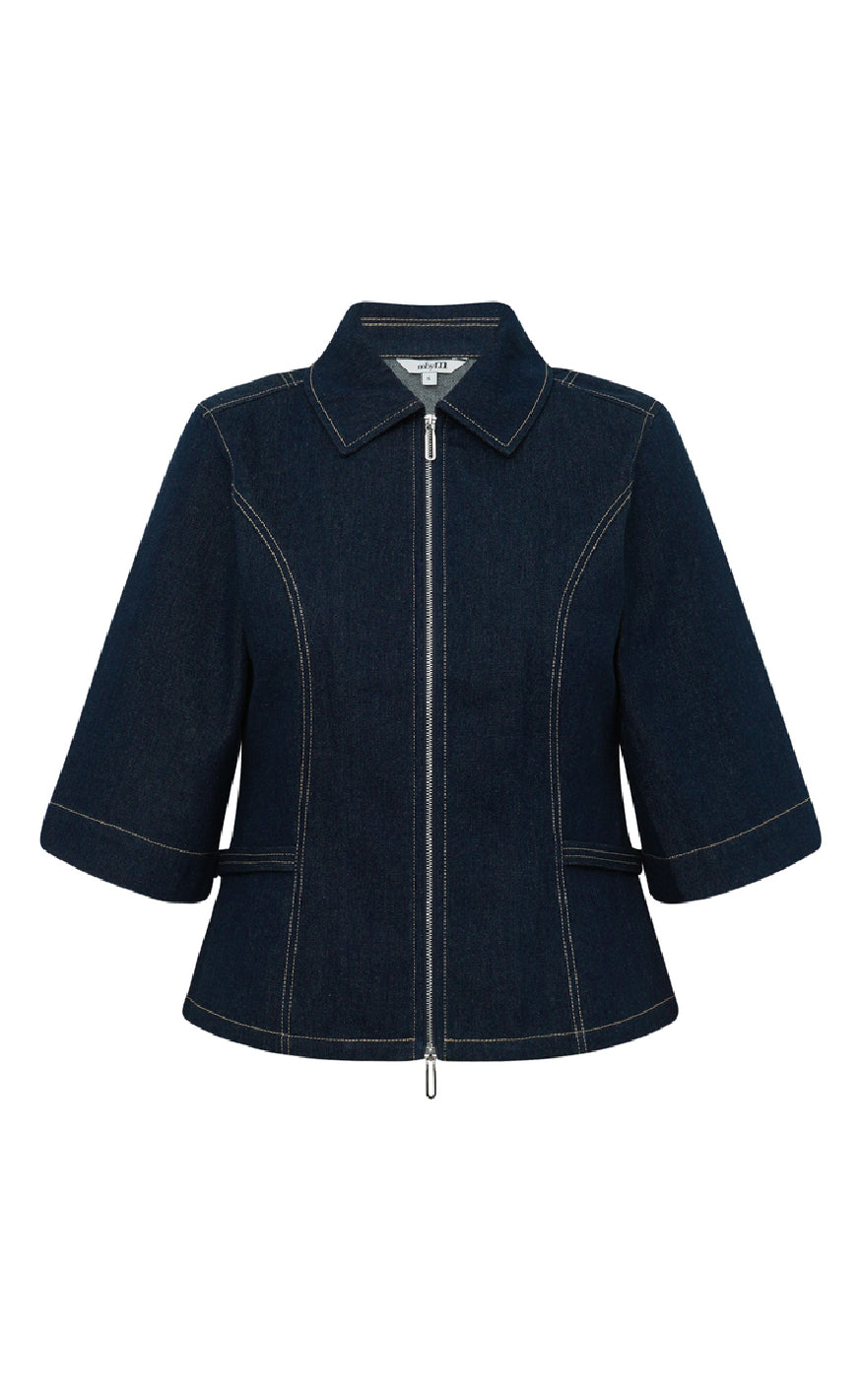 MbyM Bluse - Eirlys-M - Dark Unwashed Denim