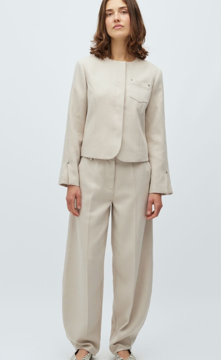 MbyM Bukser - Bodil - Spring Brown Melange
