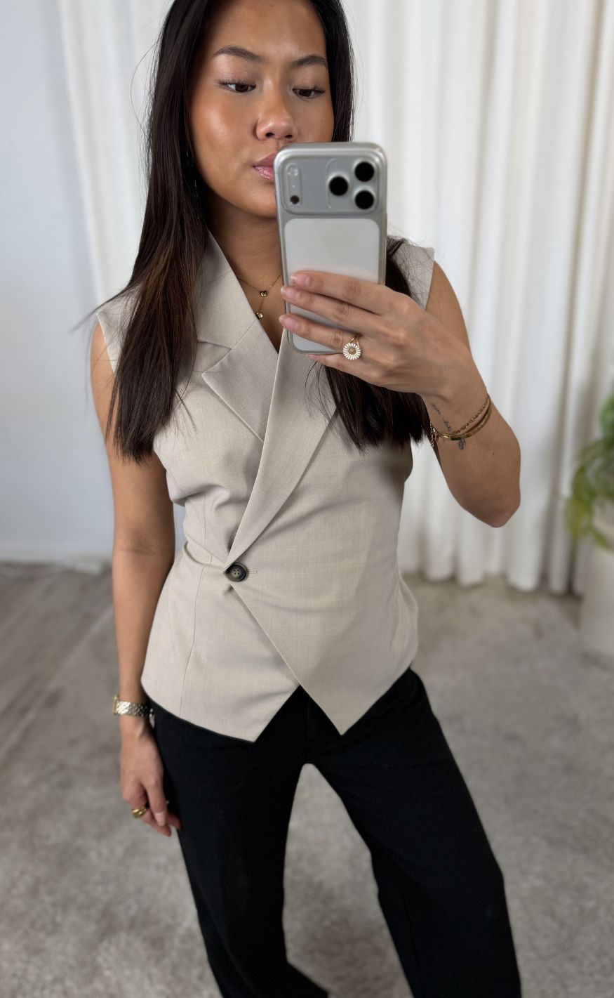 MbyM Top - Evelora-M - Light Sand