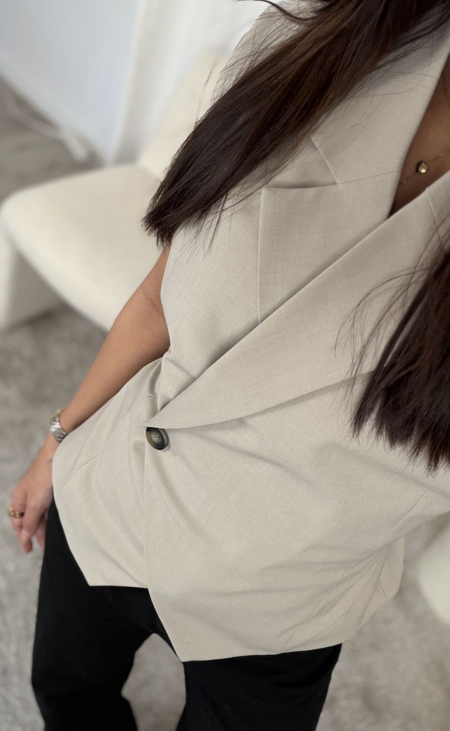 MbyM Top - Evelora-M - Light Sand
