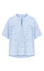 Say INA Copenhagen Skjorte - Melissa - Light Blue W. Embroidery Flowers