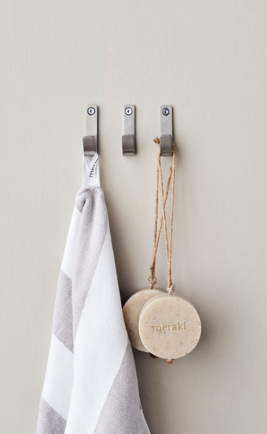 Meraki Knage - Thapsus 3-pack - Børstet Sølv Finish