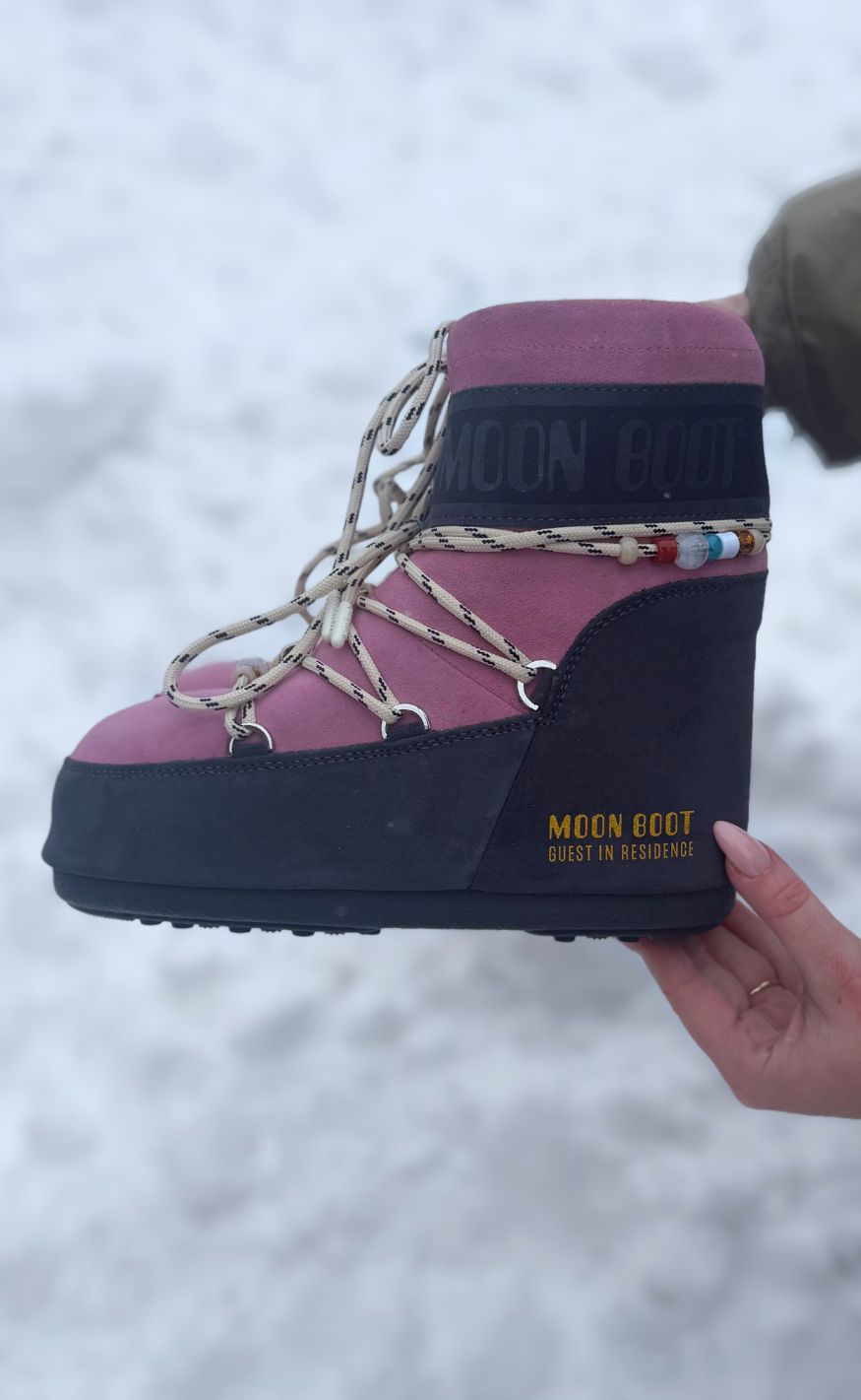 Moon Boot Støvler - MB x Gir Low - Grey/Rose
