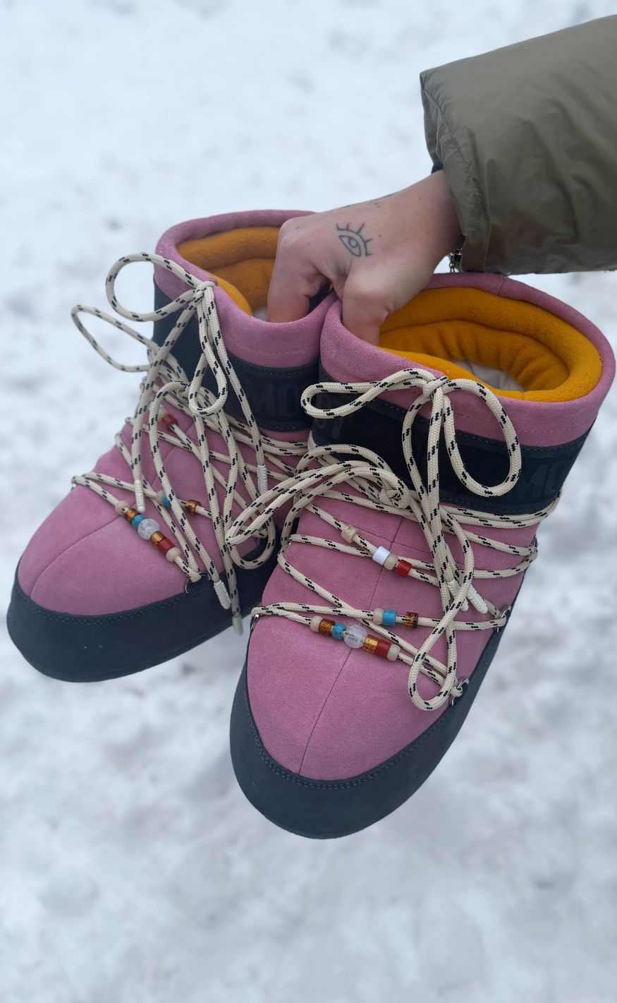 Moon Boot Støvler - MB x Gir Low - Grey/Rose