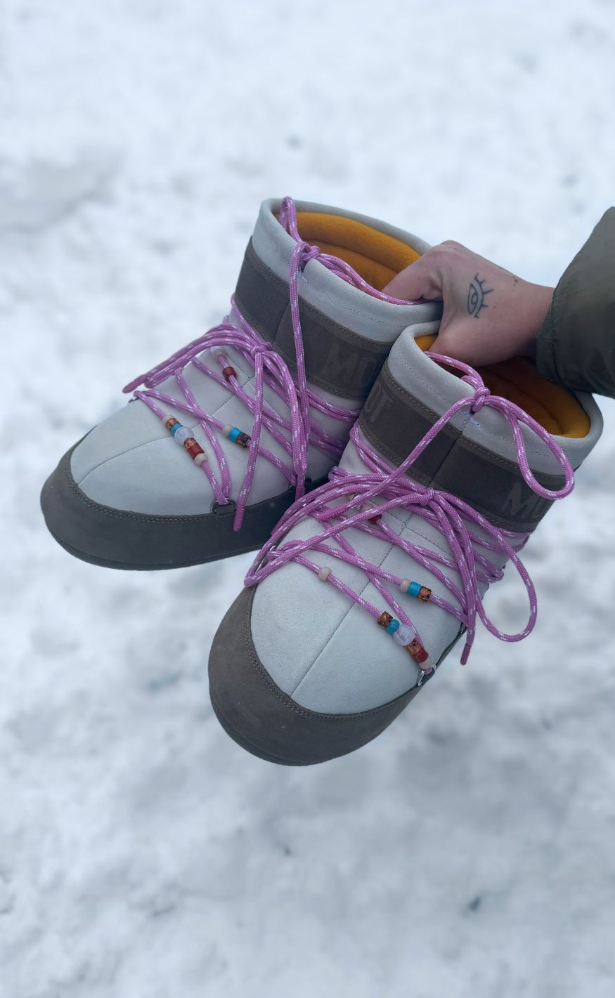 Moon Boot Støvler - MB x Girl - Honey/White Sand