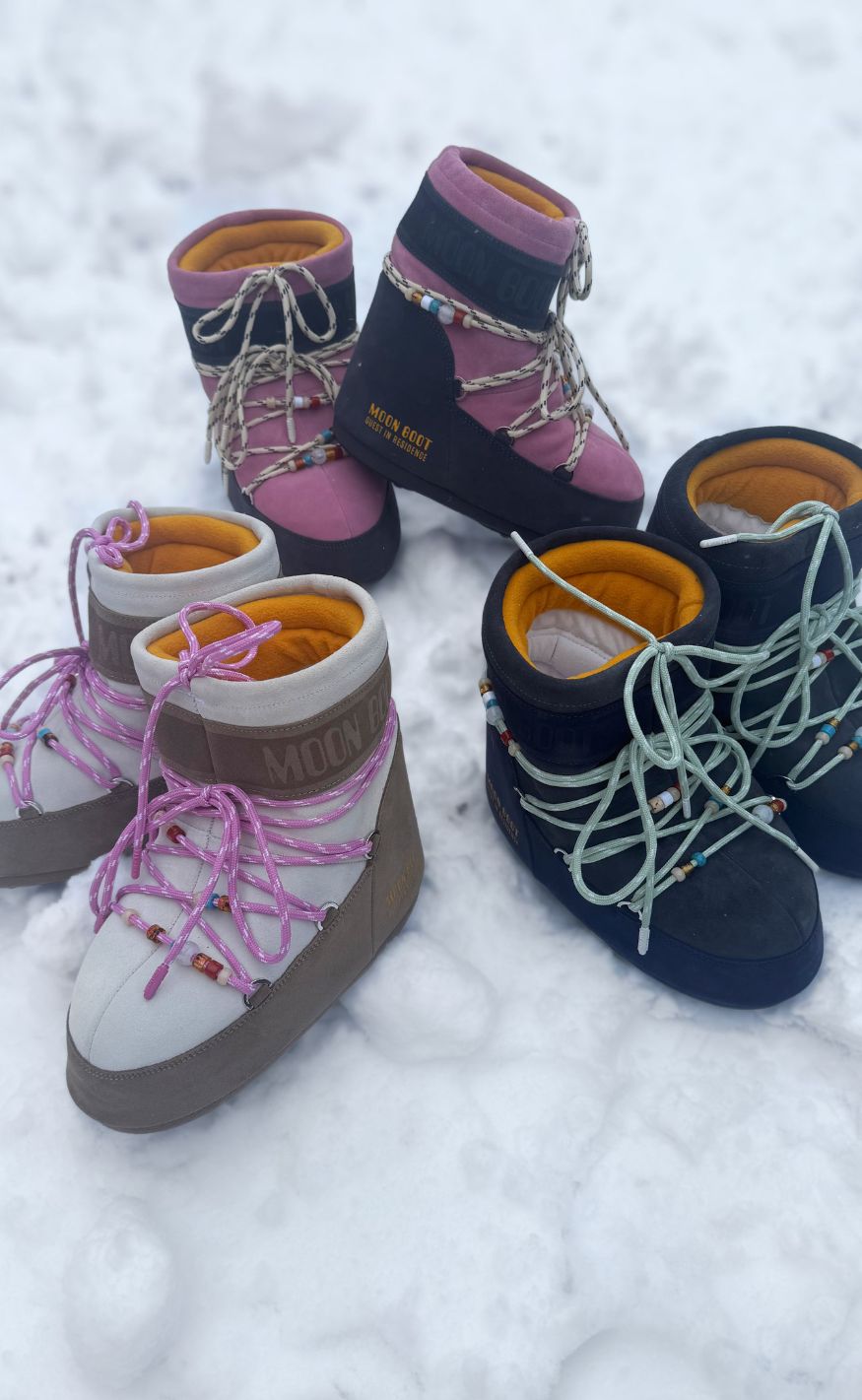 Moon Boot Støvler - MB x Girl - Honey/White Sand