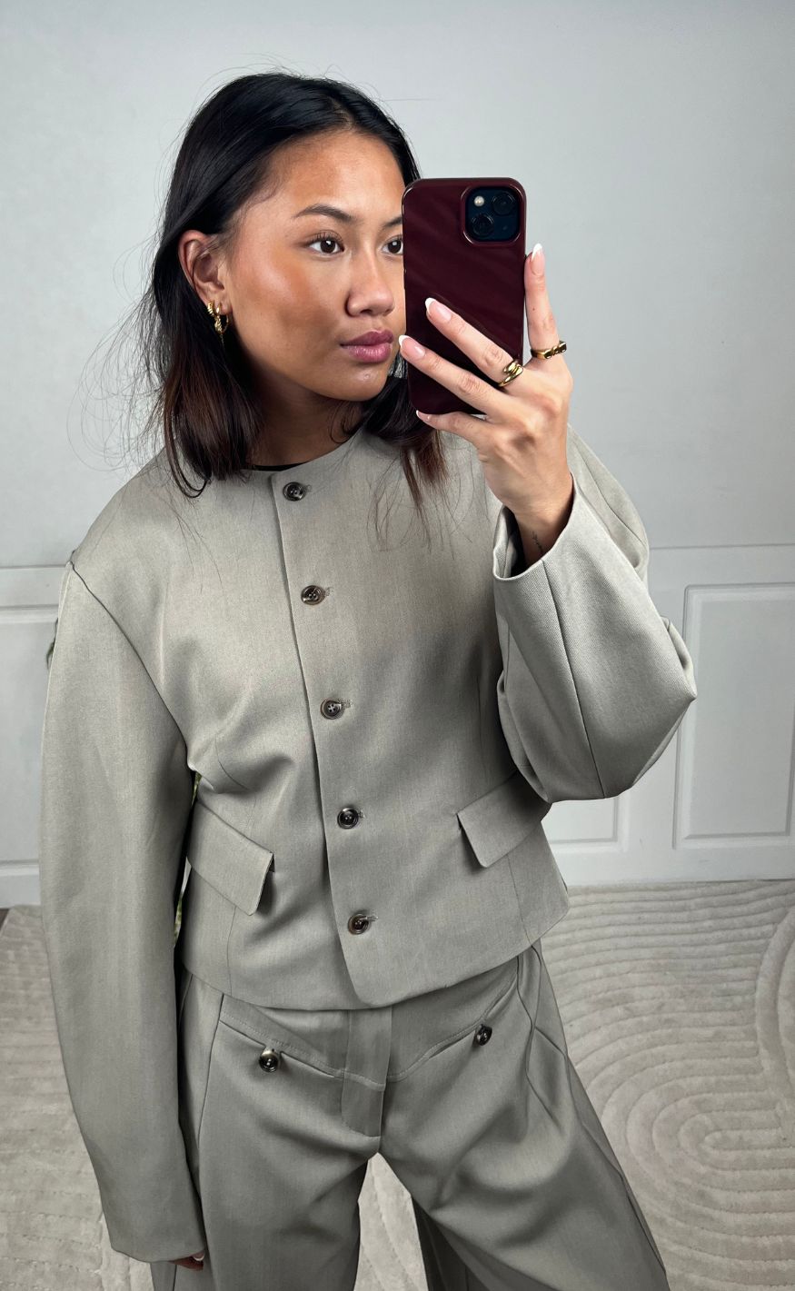 Neo Noir Blazer - Aranti Structure Curve - Warm Grey
