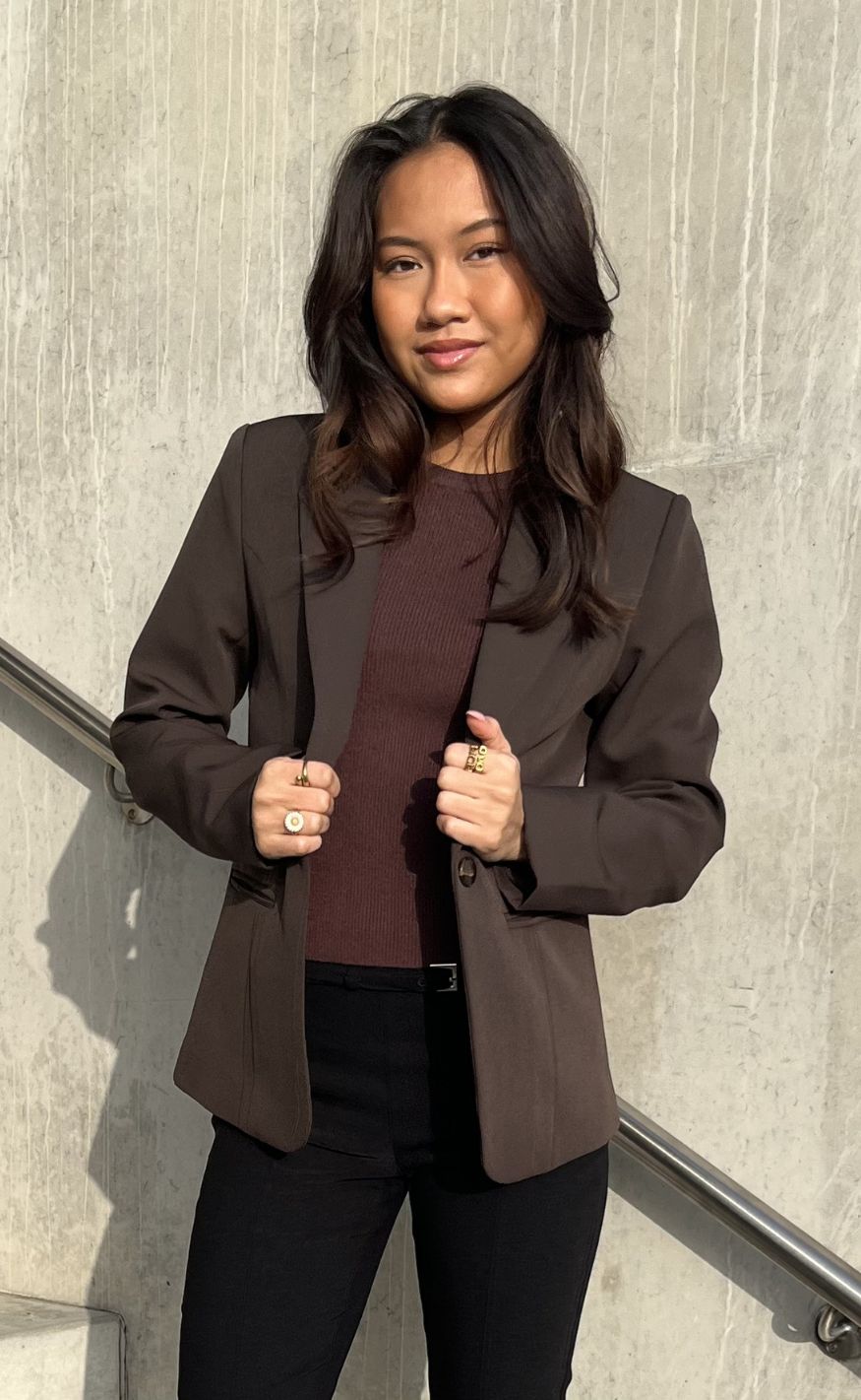 Neo Noir Blazer - Francine - Dark Brown
