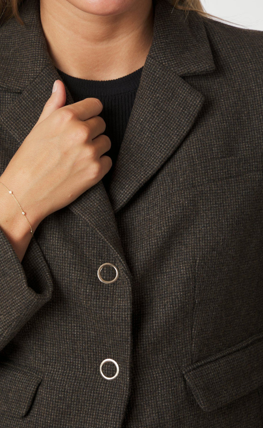 Neo Noir Blazer - Waed Mini - Brown Melange