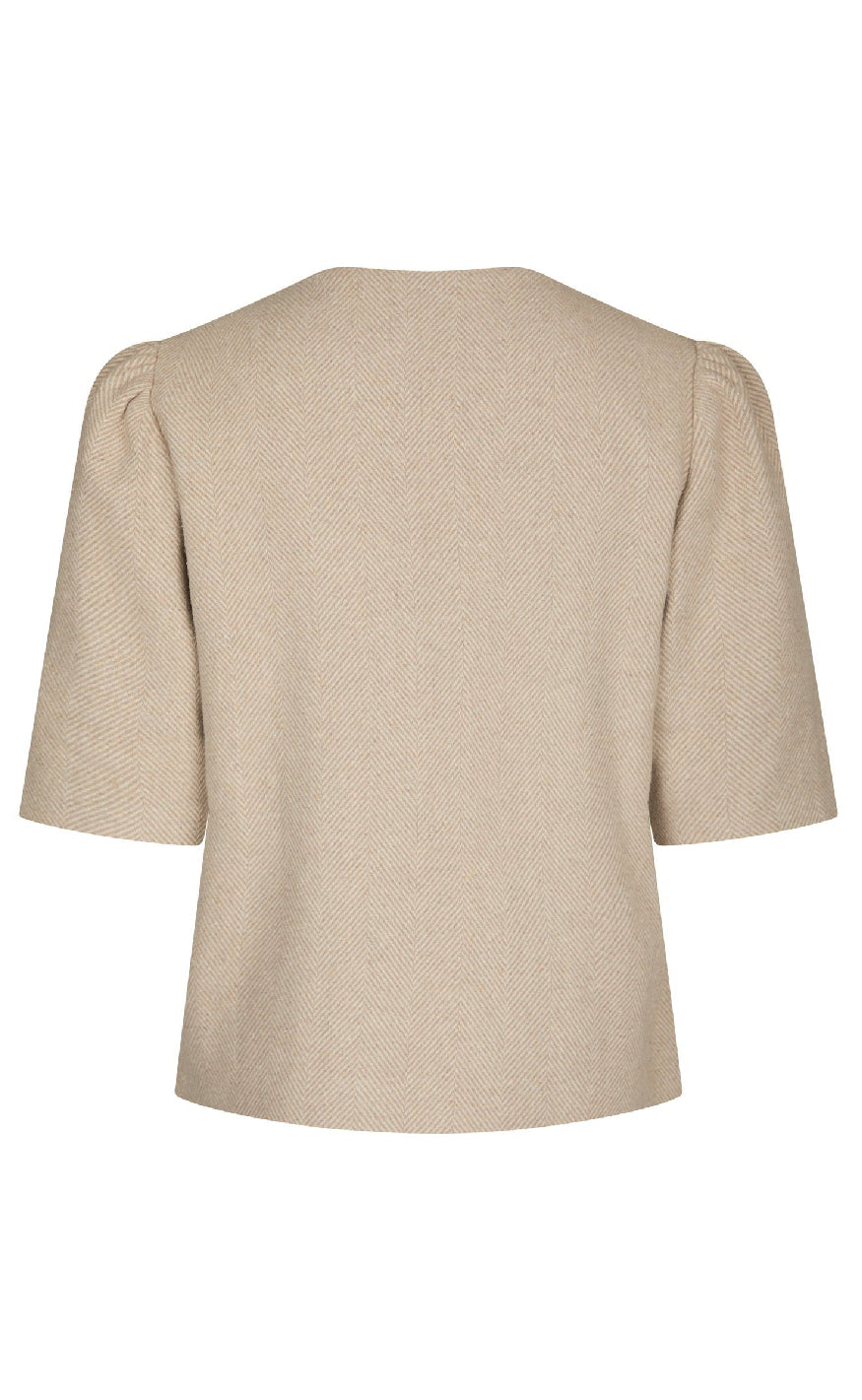 Neo Noir Blazer - Xanthe Light Herringbone - Sand
