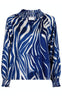 Neo Noir Blouse - Stone Wave Line - Blue
