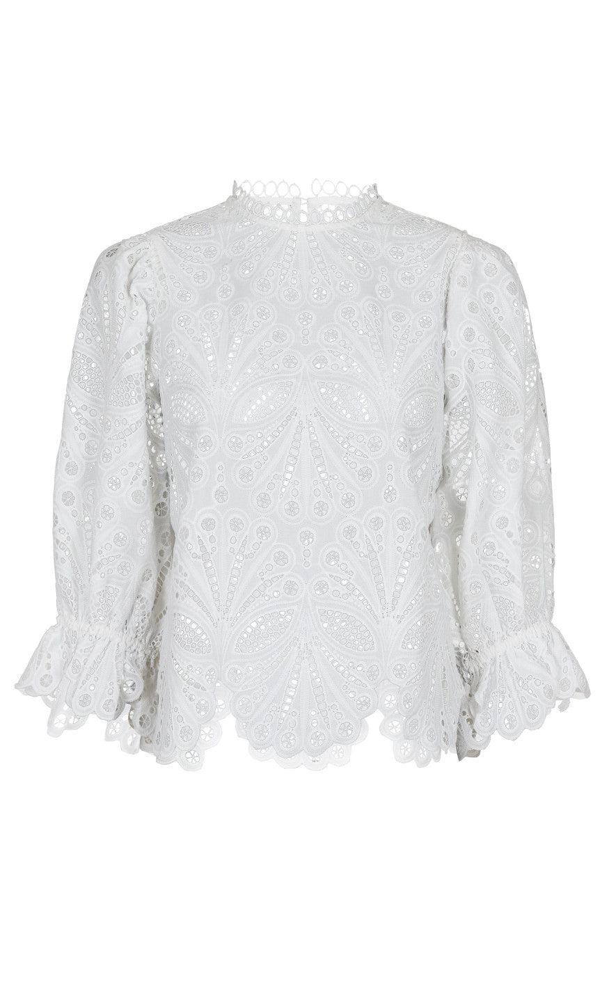 Neo Noir Bluse - Adela Embroidery - Off White