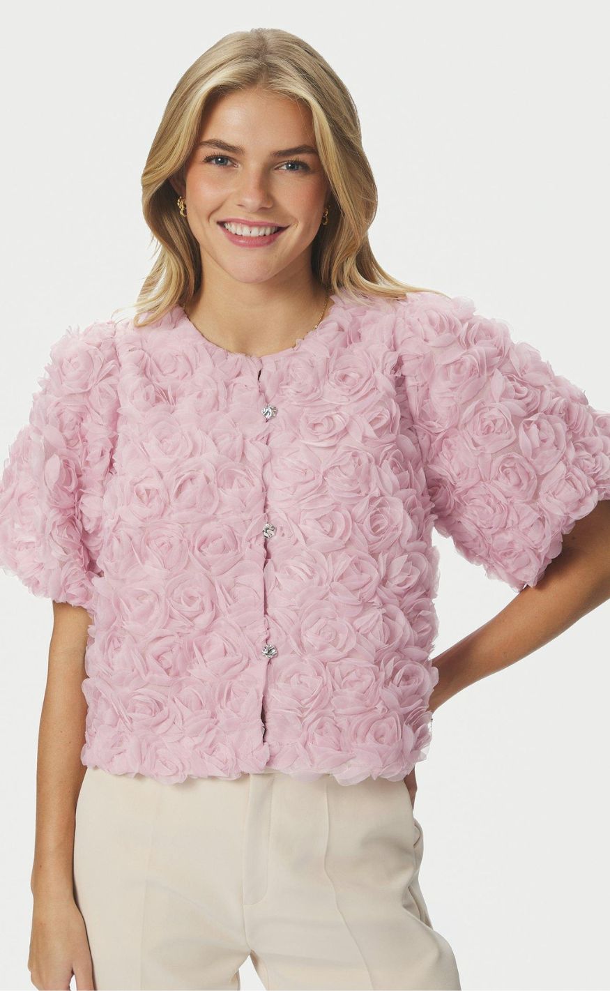 Neo Noir Bluse - Aisa Flower - Rose