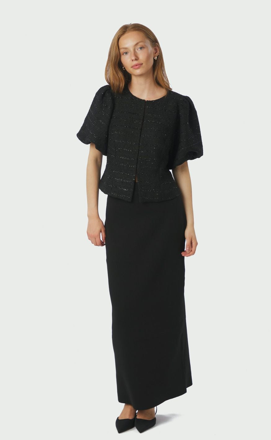 Neo Noir Bluse - Anela Boucle - Black
