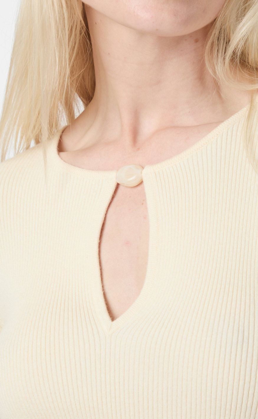 Neo Noir Bluse - Babetti Knit - Light Yellow