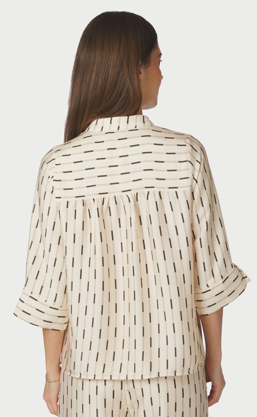 Neo Noir Bluse - Camile Print - Creme