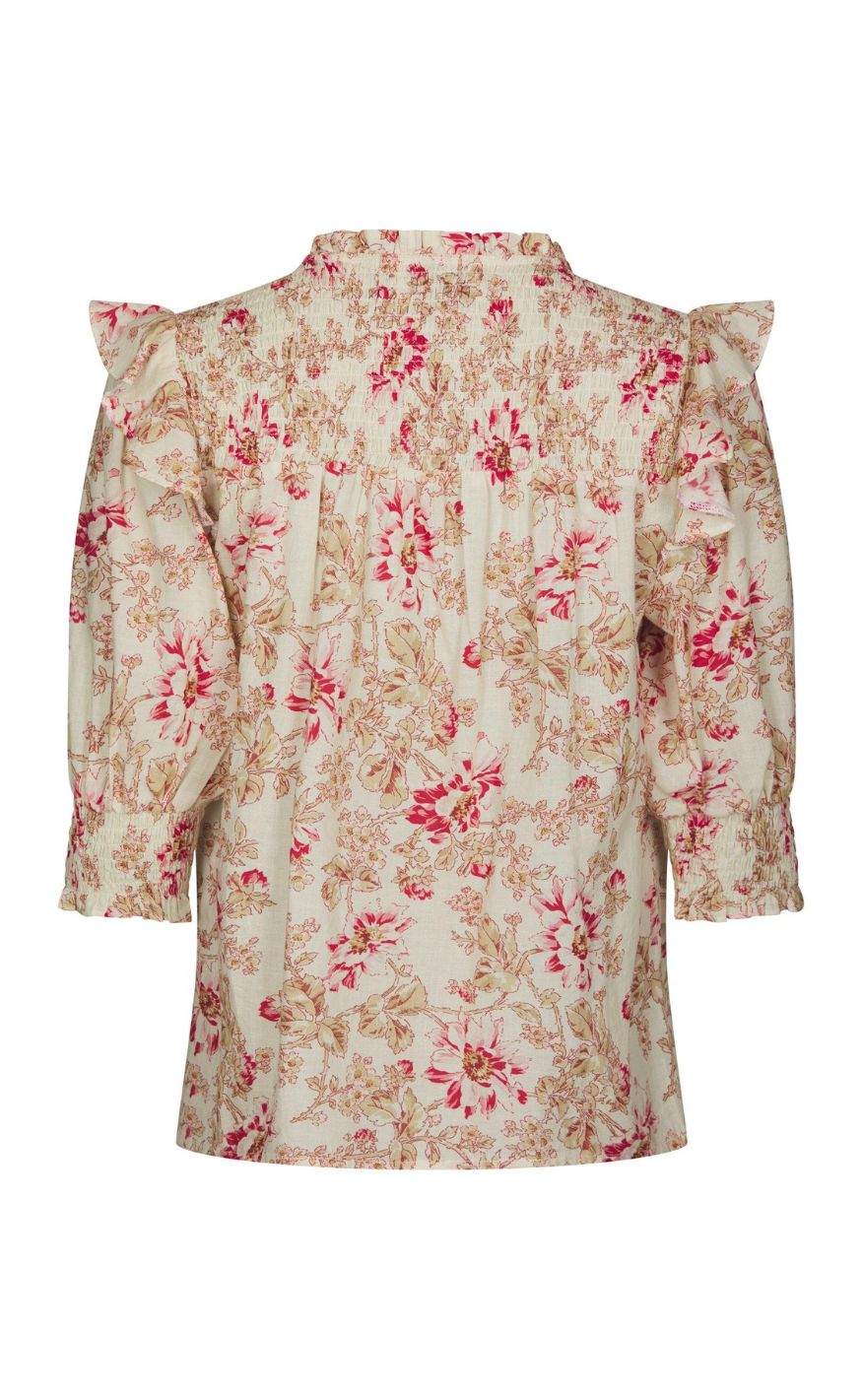 Neo Noir Bluse - Davina Flower - Rose
