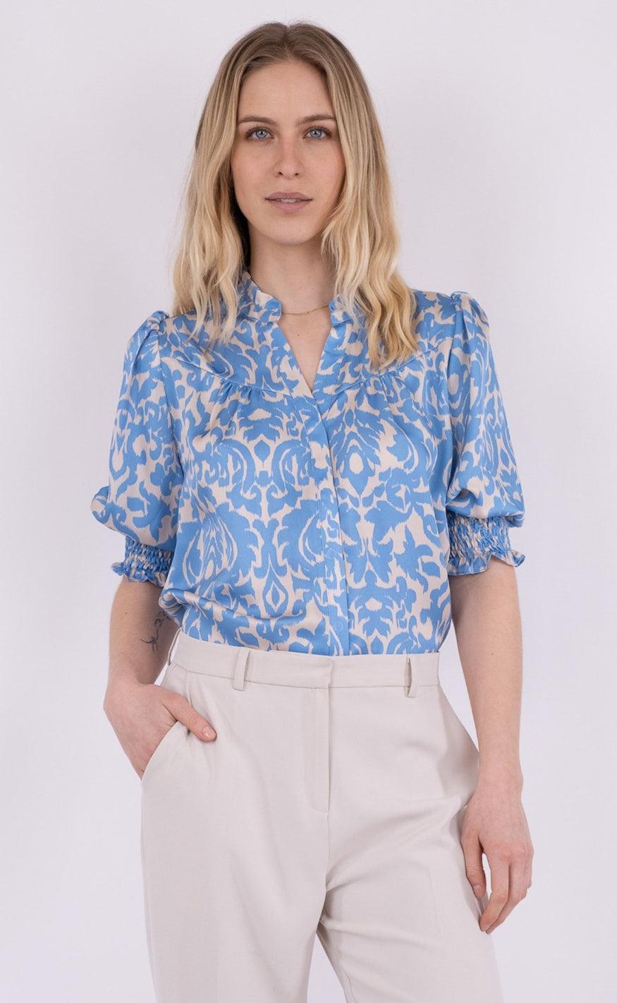 Neo Noir Bluse - Diana - Light Blue