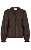 Neo Noir Bluse - Elfie - Dark Brown