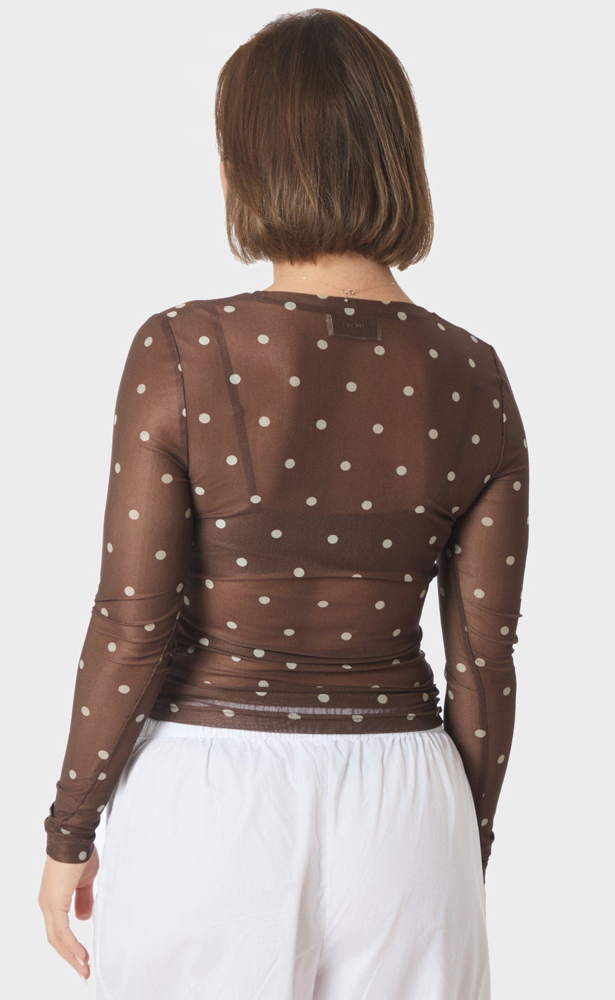Neo Noir Bluse - Ella Dot - Brown