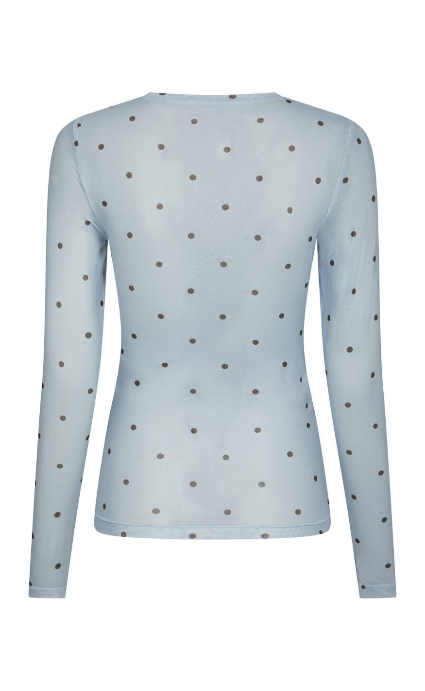 Neo Noir Bluse - Ella Space Dot - Light Blue