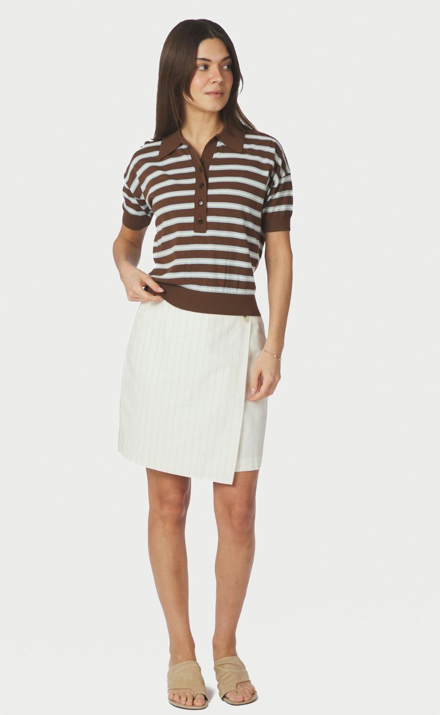 Neo Noir Bluse - Emira - Dark Brown