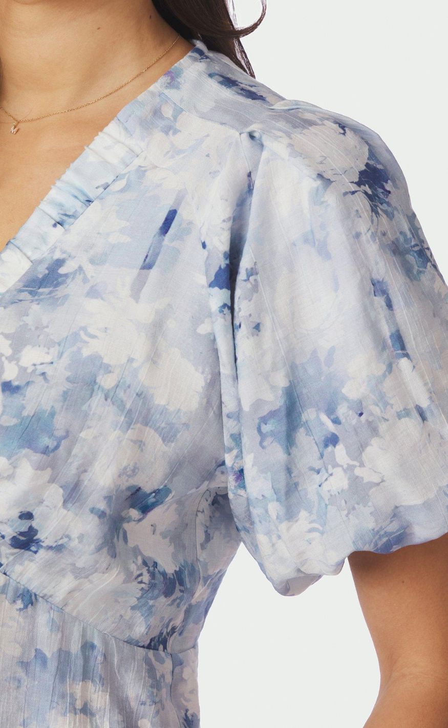 Neo Noir Bluse - Irina Floral - Blue