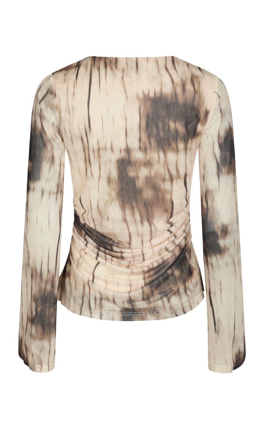 Neo Noir Bluse - Lenida - Dusty Brown