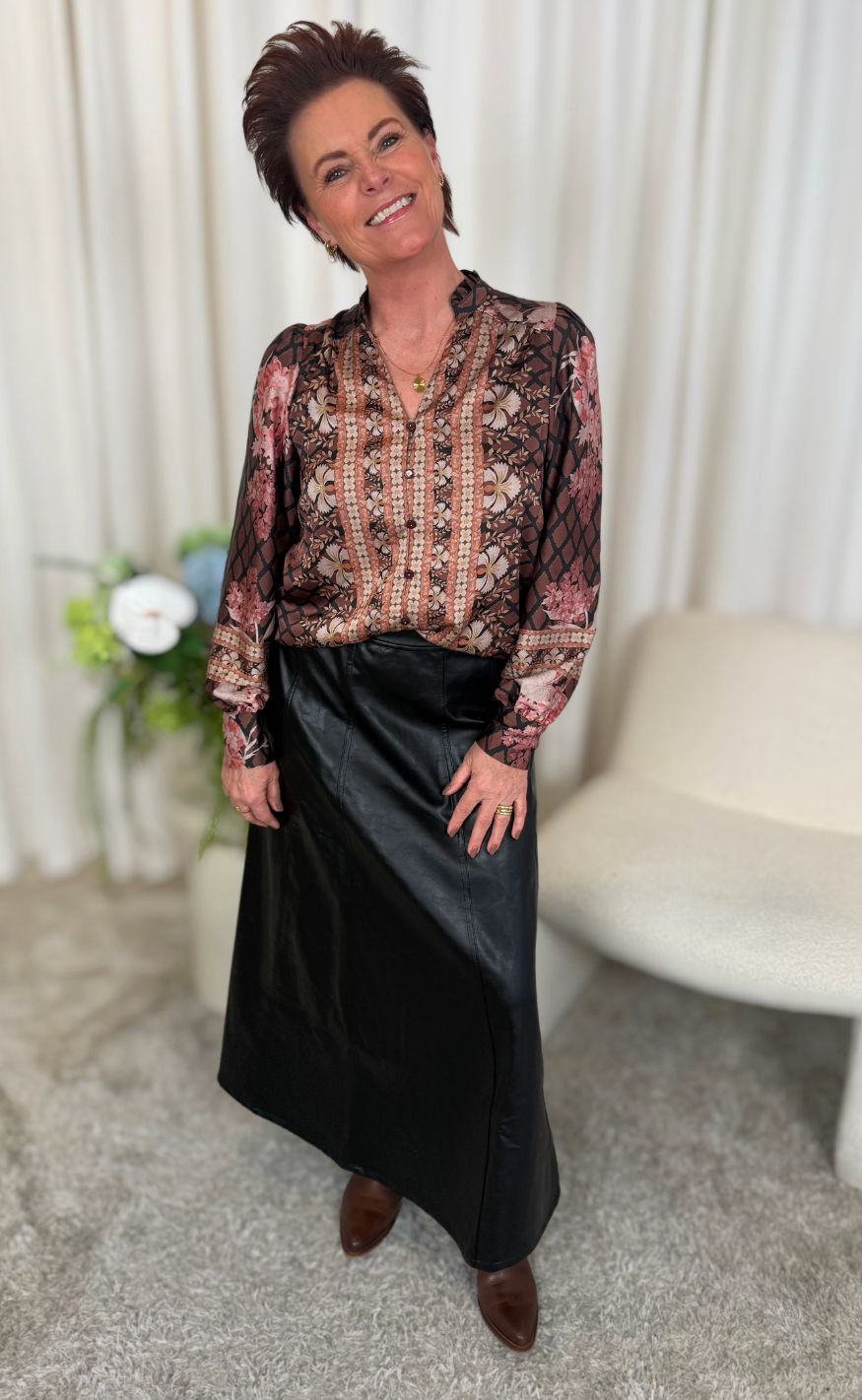 Neo Noir Bluse - Massima Botanical - Black