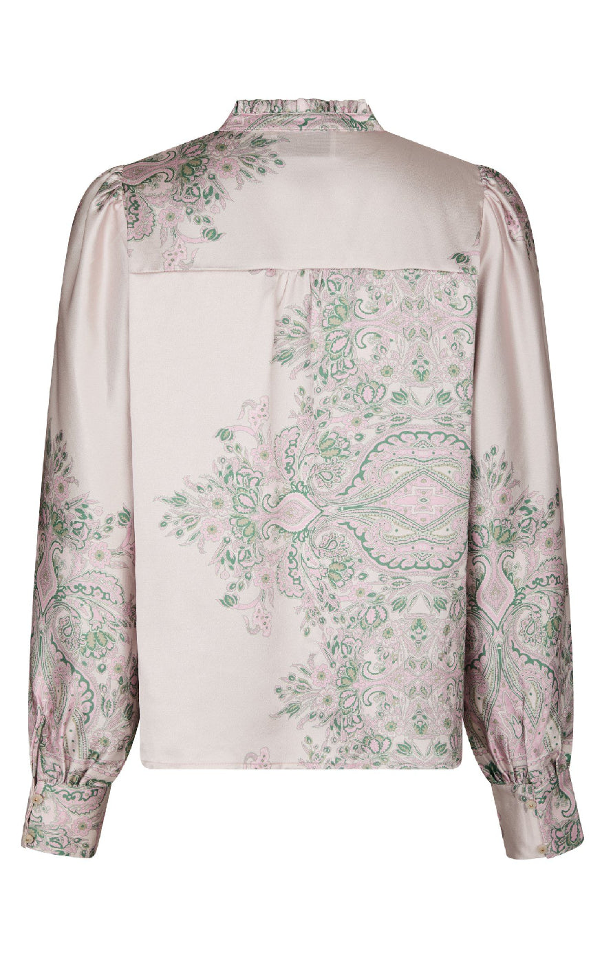 Neo Noir Bluse - Massima Paisley Border - Rose
