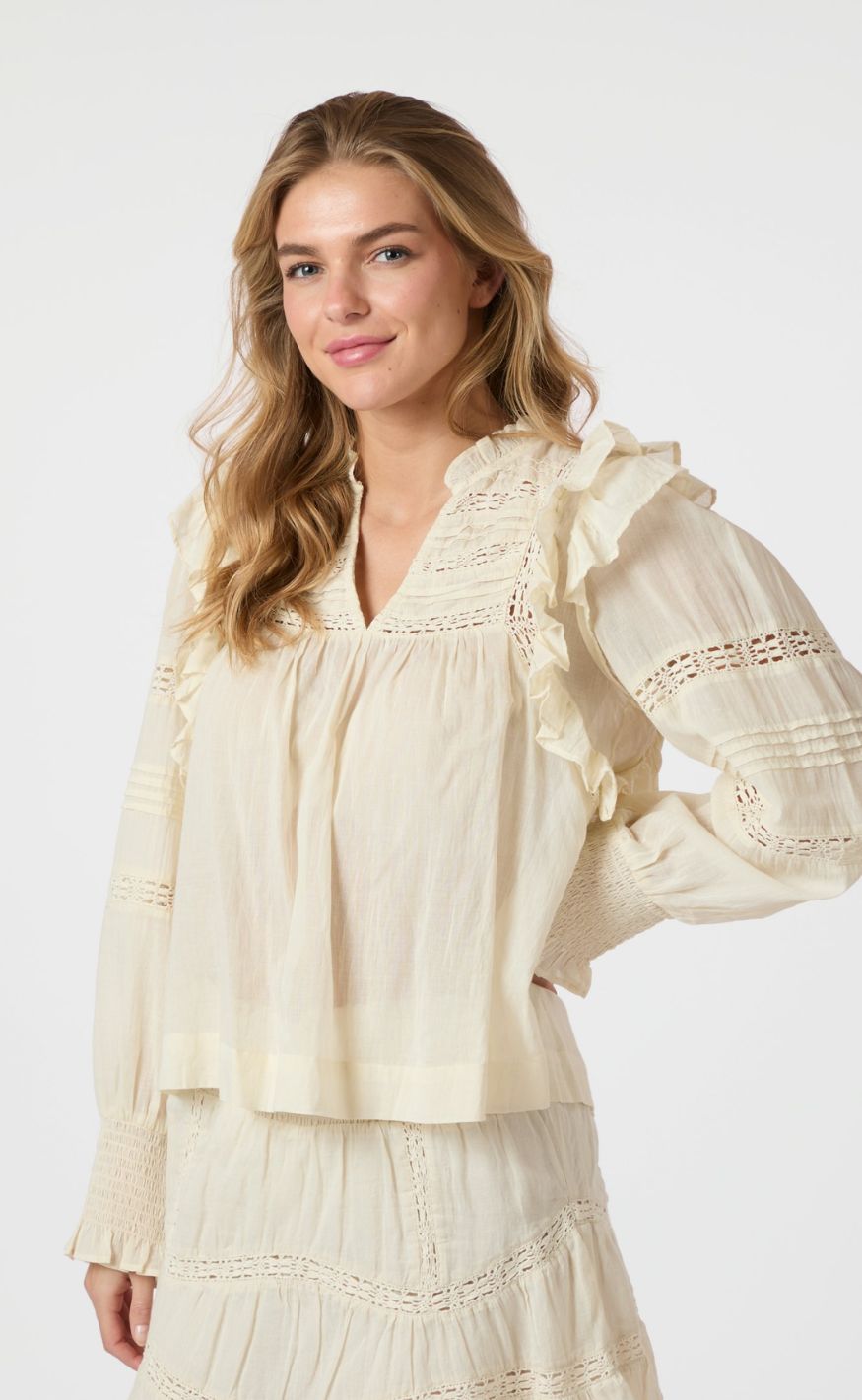 Neo Noir Bluse - Mauri S Voile - Light Yellow