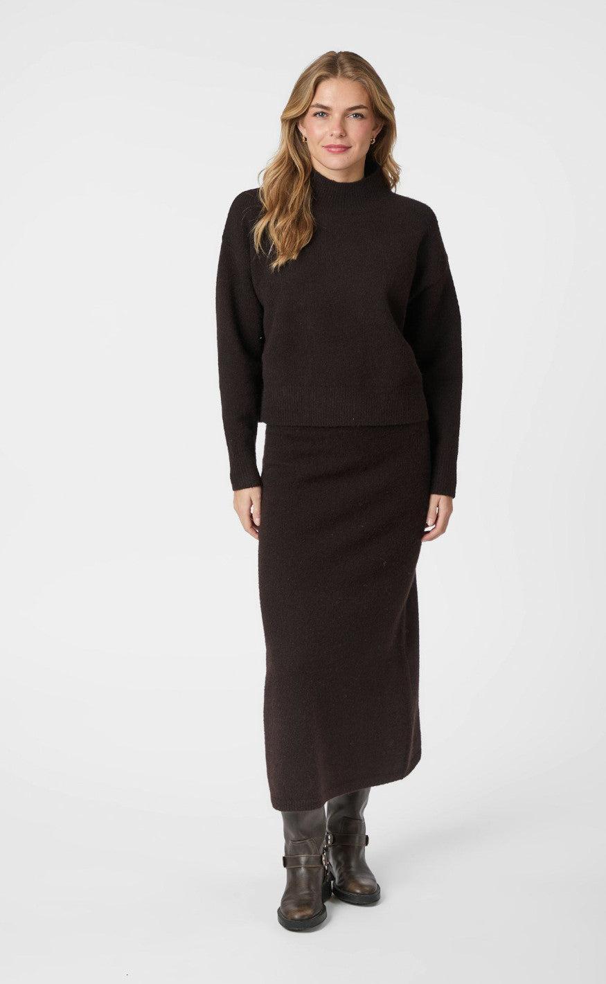 Neo Noir Bluse - Paulina - Dark Brown