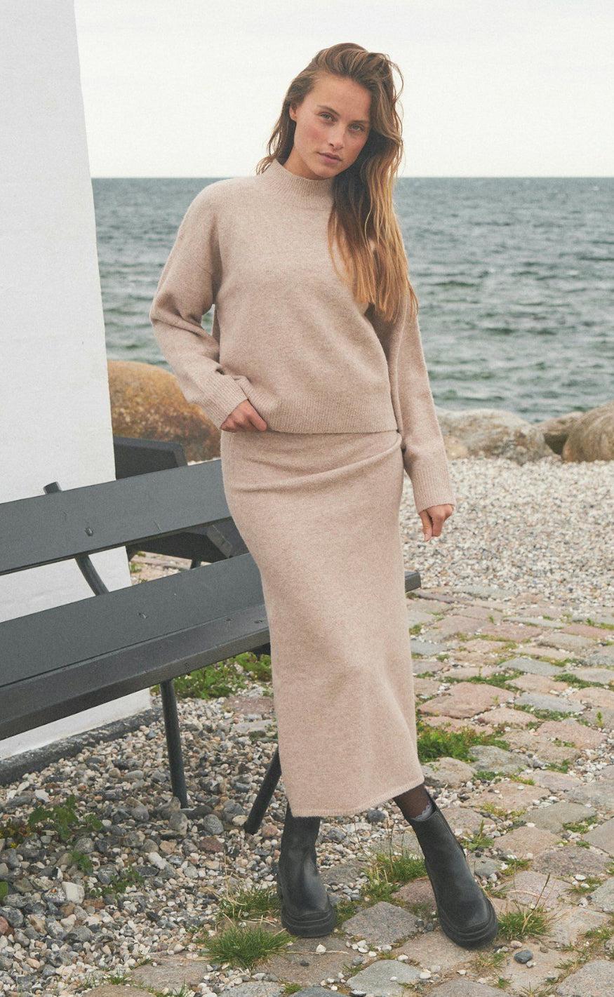 Neo Noir Bluse - Paulina - Sand Melange