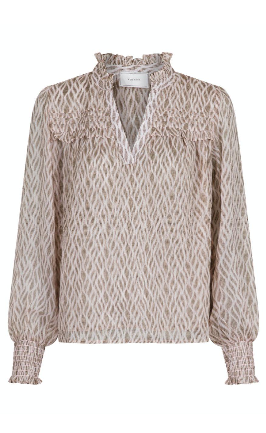 Neo Noir Bluse - Rhia Graphic - Powder