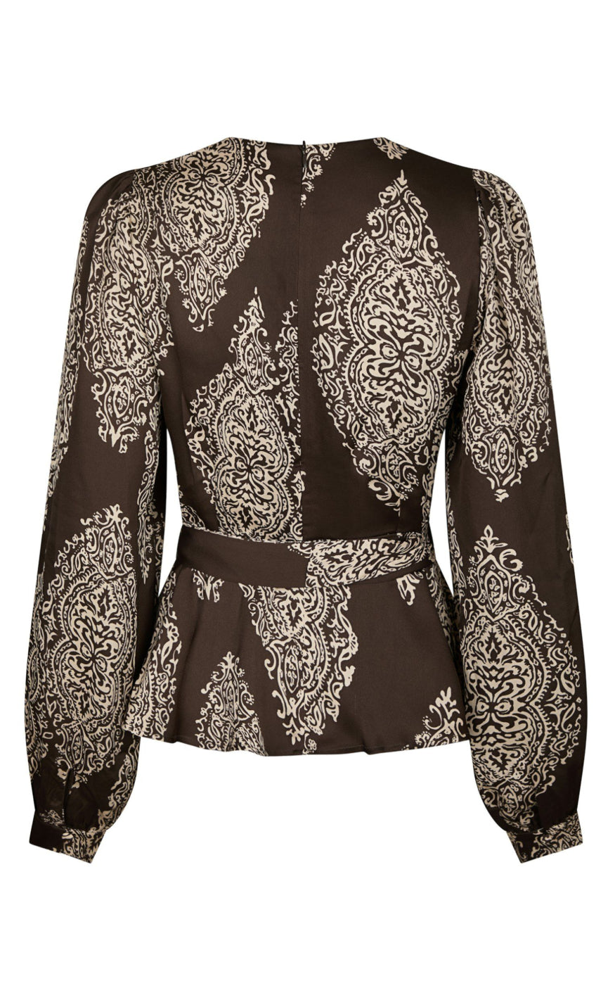 Neo Noir Bluse - Rista - Dark Brown