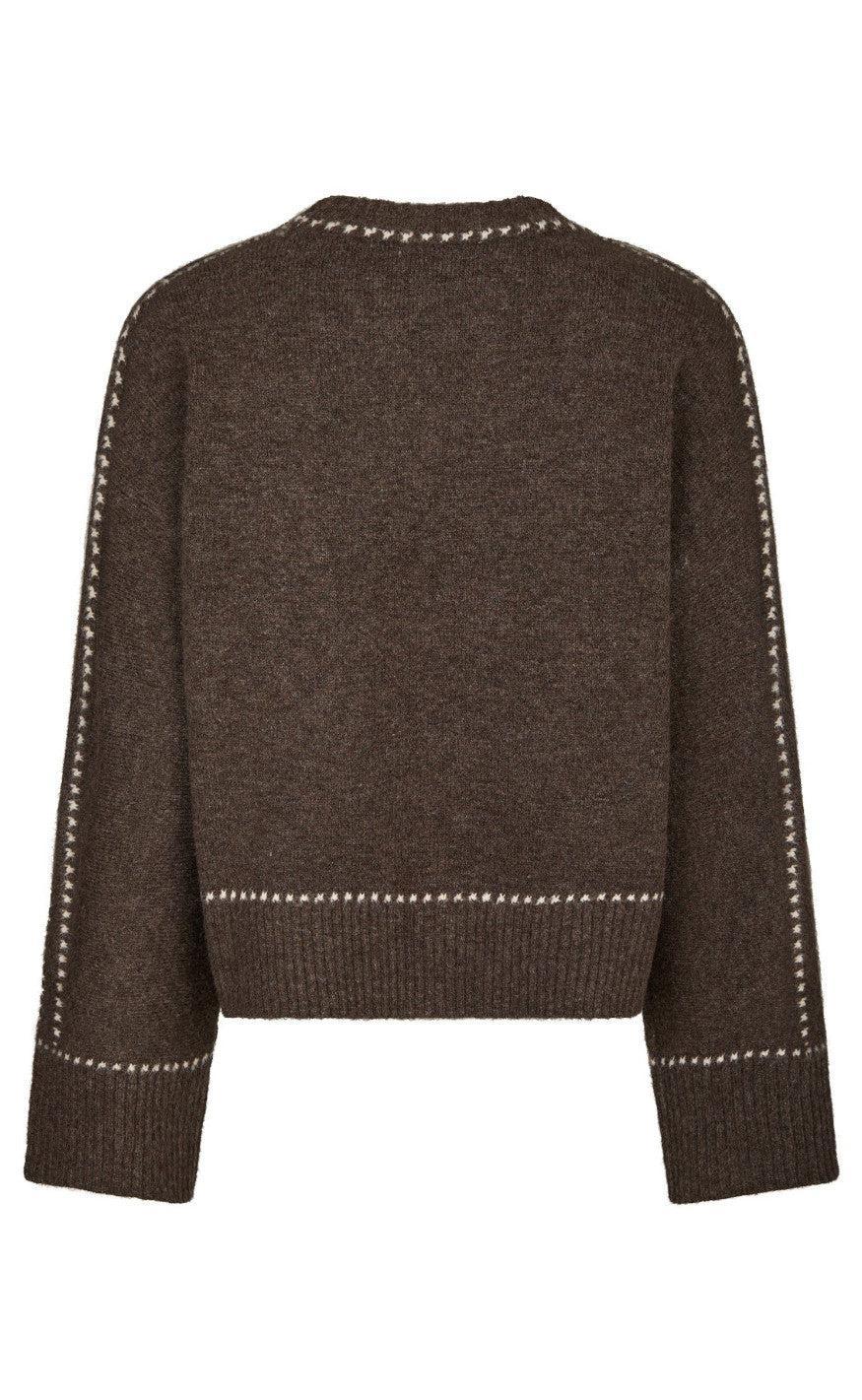 Neo Noir Bluse - Roeme - Brown Melange
