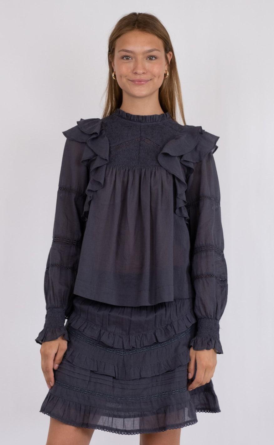 Neo Noir Bluse - Sarna - Dark Grey