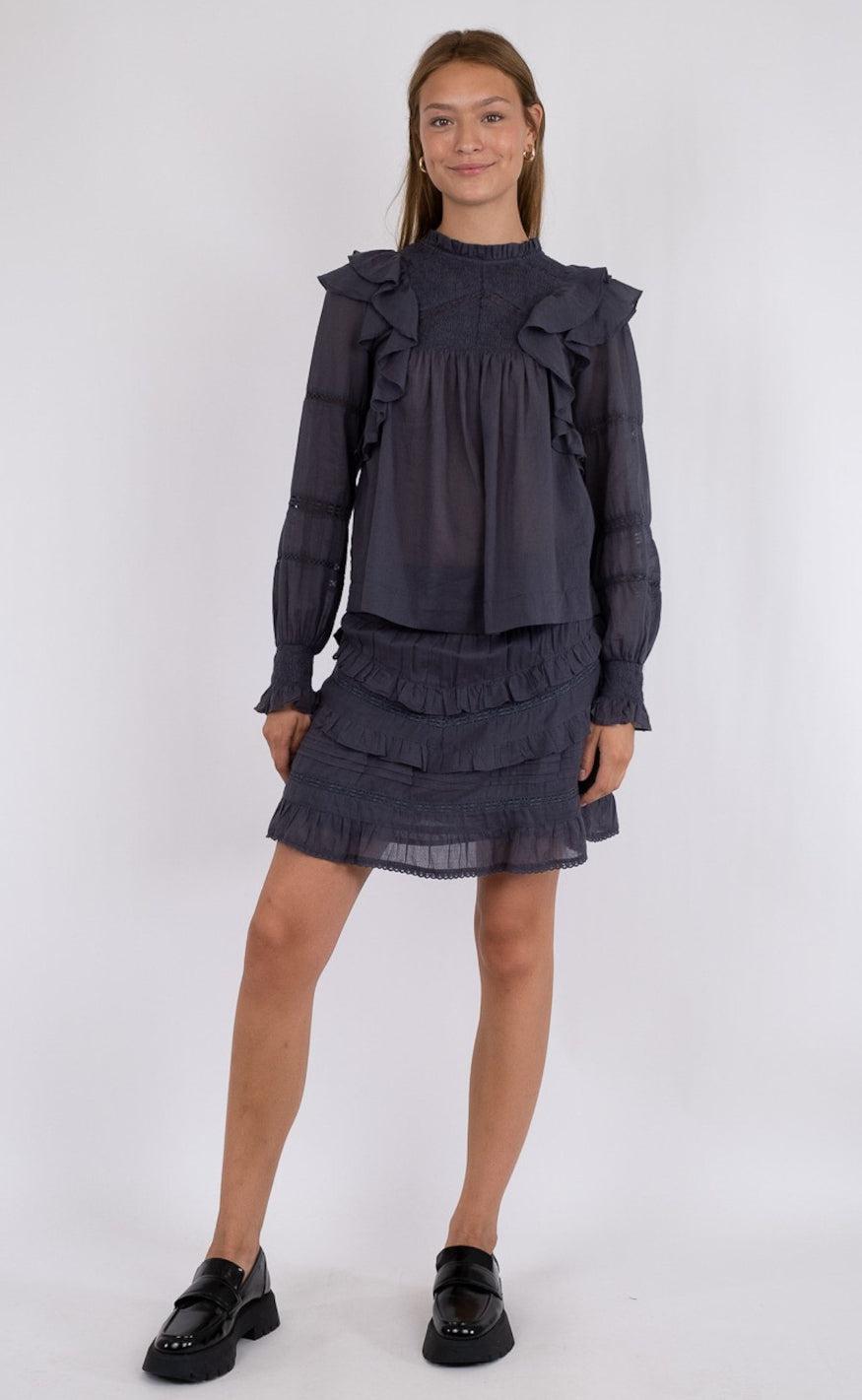 Neo Noir Bluse - Sarna - Dark Grey