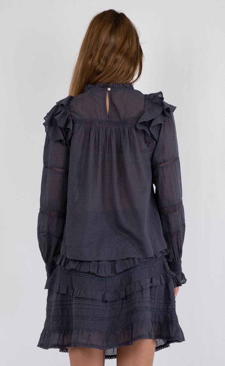 Neo Noir Bluse - Sarna - Dark Grey
