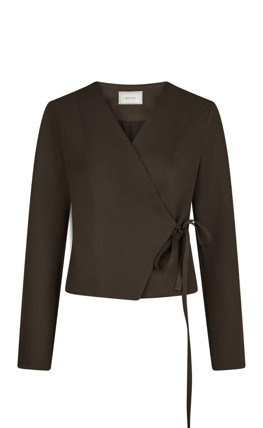 Neo Noir Bluse - Simmi - Dark Brown