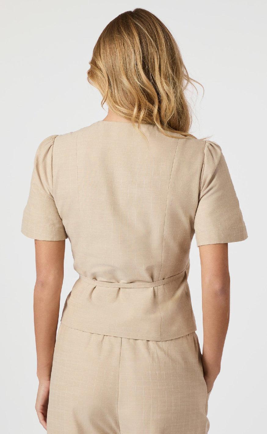 Neo Noir Bluse - Simoni Stripe - Sand