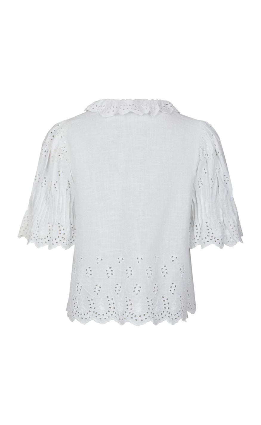 Neo Noir Bluse - Talise Emb - White