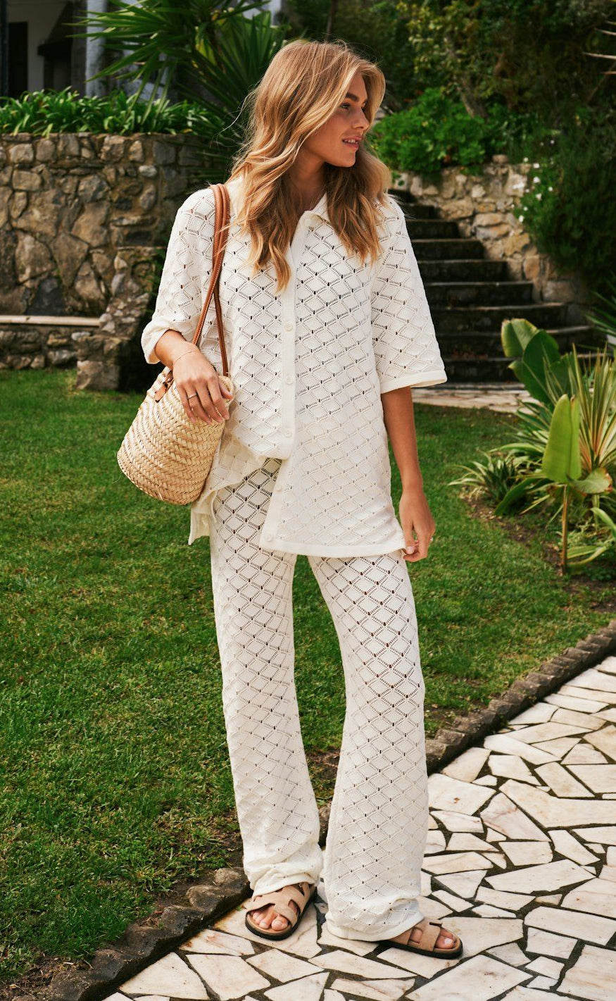Neo Noir Bukser - Rizzy Crochet - Off White