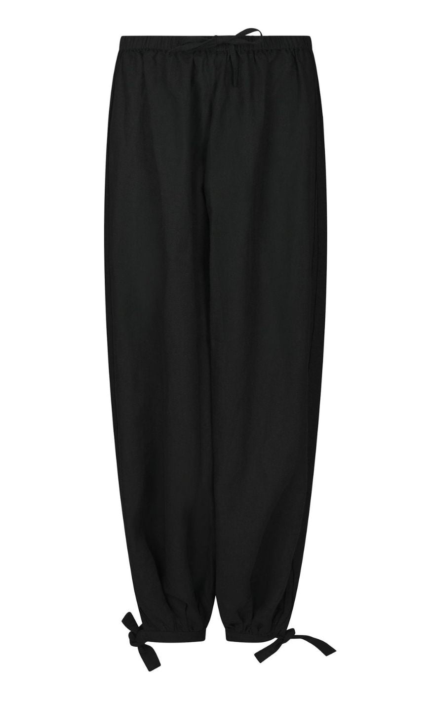 Neo Noir Bukser - Roxane Balloon Linen - Black