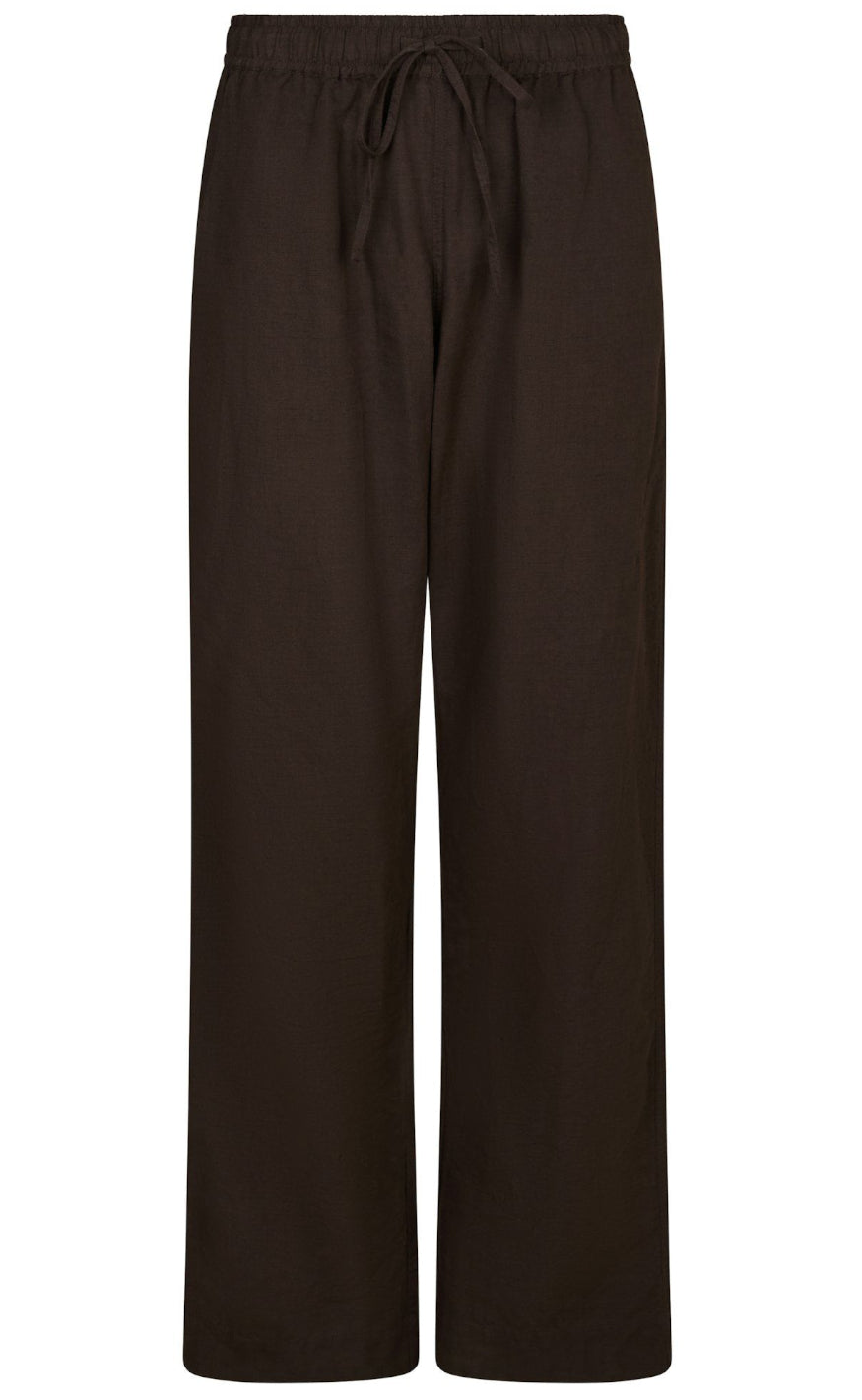 Neo Noir Bukser - Sonar Linen - Dark Brown