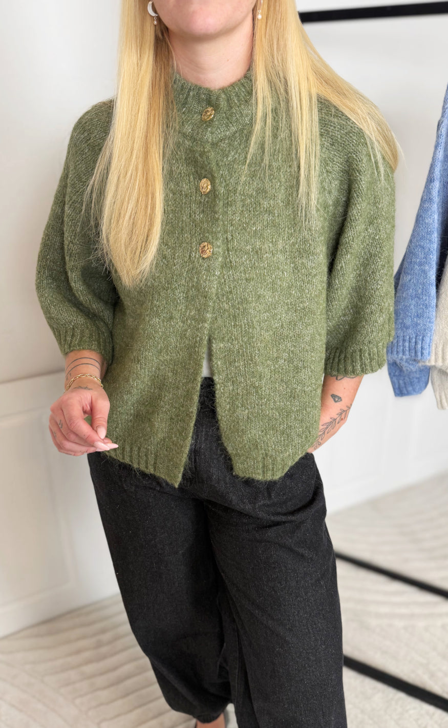 Neo Noir Cardigan - Benuta - Dusty Green