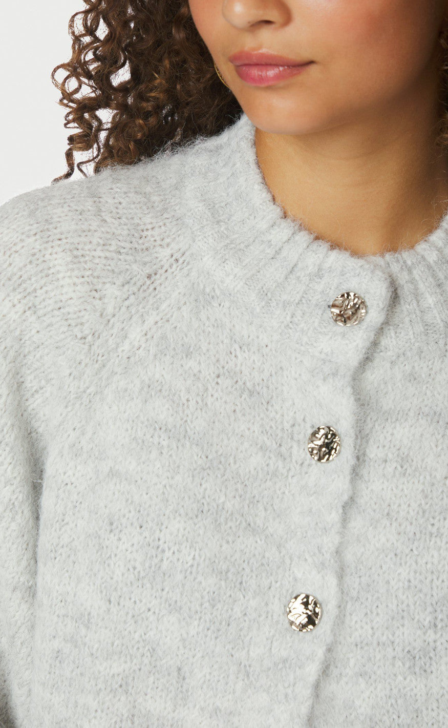 Neo Noir Cardigan - Benuta - Light Grey Melange